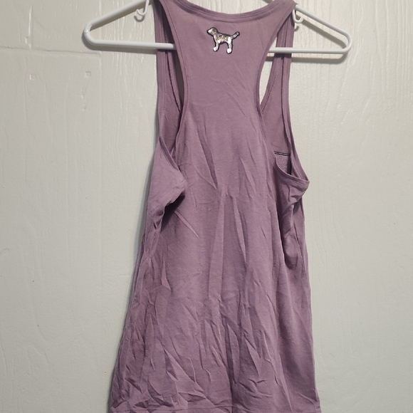 PINK Victoria's Secret Purple Graphic Tank Top - Picture 2 of 2